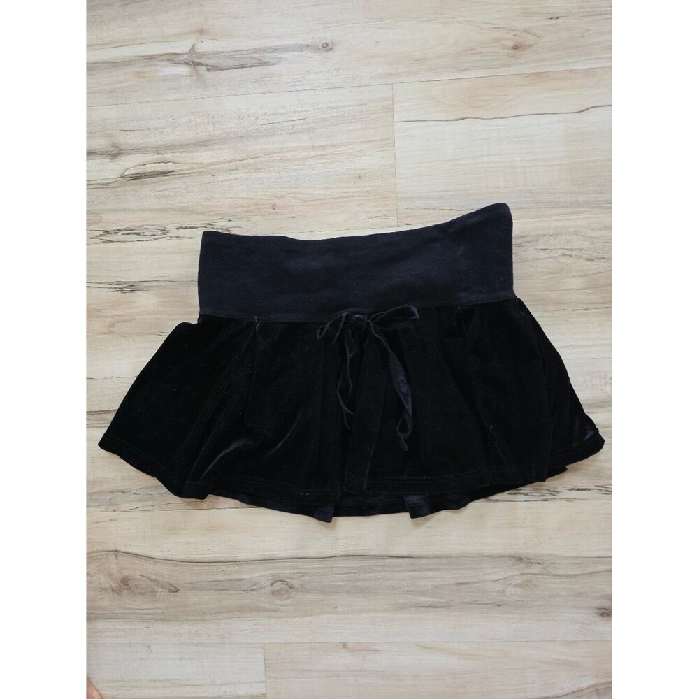 Victoria's Secret "Sexy Little Things" Velvet Mini Skirt Black Sz M Y2k McBling